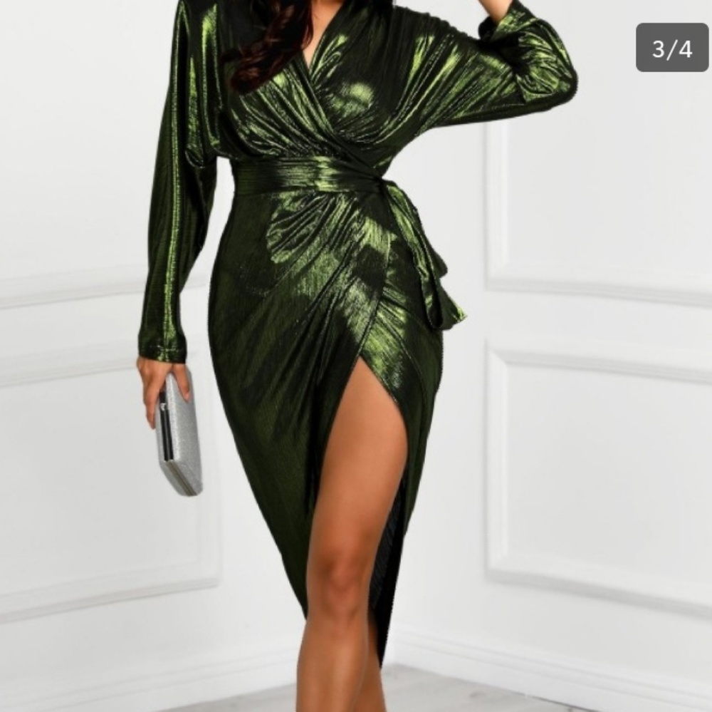 Matallic Green Dress